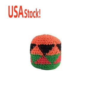 Ballons de Hacky Sack en PU faits main, tricotés, couleurs assorties, pour le footbag mondial, unisexe, en stock aux États-Unis - Product Image 1