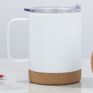 Vaso Térmico Personalizado de Acero Inoxidable para Café, con Base de Madera y Asa, Nuevo Producto - Product Image 4
