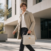 Nouveau Sac à Main Décontracté en Polyester pour Ordinateur Portable, Imperméable, Grande Capacité, Bandoulière Épaissie avec Absorption des Chocs