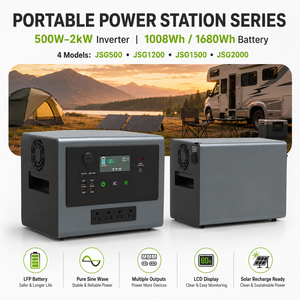Station d'alimentation portable LiFePO4 1008Wh 1200W avec coque métallique pour l'alimentation d'urgence en extérieur - Product Image 4