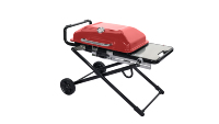 Barbecue portable pliable, étanche, écologique, à gaz, pour le camping, cuisinière antiadhésive avec thermomètre intégré, cadre en alliage d'aluminium, pour la maison