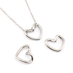 จี้รูปหัวใจสแตนเลสขนาดกลางผิวเรียบสำหรับทำเครื่องประดับ DIY - Product Image 4