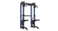 Dongli OEM DLR08 Station multifonctionnelle Smith Machine en acier inoxydable Rouge Blanc Noir pour usage domestique et commercial, Demi-cage de musculation