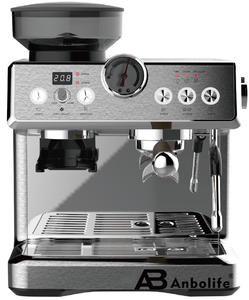 Nouvelle <span class=keywords><strong>machine</strong></span> à café Anbolife, <span class=keywords><strong>machine</strong></span> à <span class=keywords><strong>expresso</strong></span> semi-automatique professionnelle avec système de pressage automatique et moulin à grains - Product Image 1