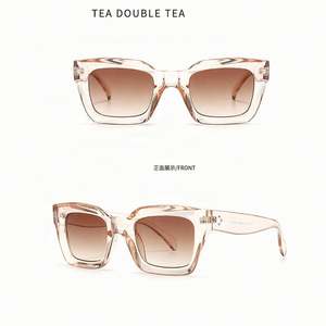 Lunettes de soleil œil de chat vintage rétro bleu violet personnalisées avec logo, protection UV400, carrées, pour femmes – Meilleures ventes - Product Image 4