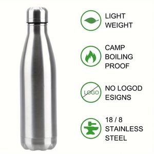 Bouteille d'eau en acier inoxydable avec logo personnalisé, portable, isolée sous vide, impression sérigraphique pour la promotion - Product Image 2