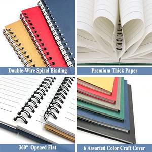 Confezione <span class=keywords><strong>da</strong></span> 12 Taccuini a Spirale Piccoli, 120 Pagine a Righe, 8,25x5,50 Pollici, Quaderni con Copertina Kraft e Blocchi per Scrittura - Product Image 4