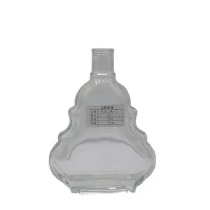Customization discount 720ml special shaped spirit glass bottle for whiskey wine cabinet