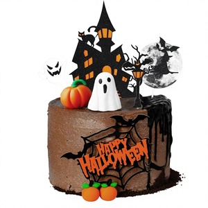 Decorazione per Torta a Tema Strega, Ornamento in Carta per Feste di Halloween e Compleanno - Product Image 1