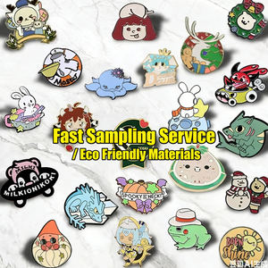 เข็มกลัดโลหะแบบกำหนดเอง เข็มกลัดเคลือบเงา เข็มกลัดติดเสื้อ ขายส่งเข็มกลัดอนิเมะแบบแข็ง ผู้ผลิตเข็มกลัดเคลือบเงา - Product Image 1