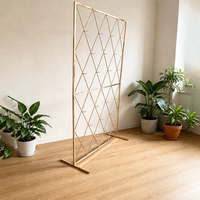 Support à fleurs en métal doré, cadre carré géométrique, colonne, 100x200cm, pour toile de fond de mariage, scène, événement, fête, décoration intérieure