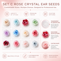 Autocollants auriculaires en strass rose, graines de pression auriculaire en cristal, patch de soin pour la santé