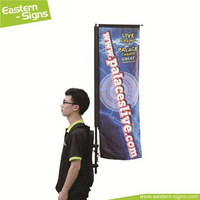 Drapeau portable personnalisé imprimé en forme de goutte d'eau pour course à pied, avec mât en aluminium et sac à dos, pour agriculture et extérieur
