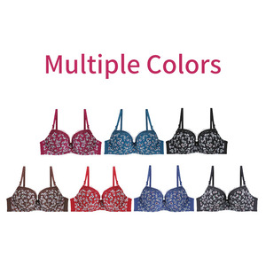 BINNYS all'ingrosso floreale morbido Colorfu stampato sottile tazza <span class=keywords><strong>C</strong></span> <span class=keywords><strong>reggiseno</strong></span> in Nylon floreale donna biancheria intima con cinturino regolabile - Product Image 5
