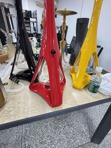 Narghilè Premium di Nuovo Design da Terra, Grande Formato, con Personalizzazione Logo, Rosso Giallo Nero, <span class=keywords><strong>Shisha</strong></span> Alta - Product Image 3