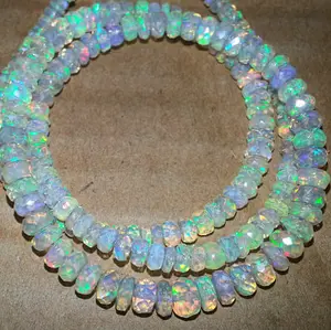 天然埃塞俄比亚蛋白石半宝石刻面龙德尔宝石串珠首饰制作项链手链在线
