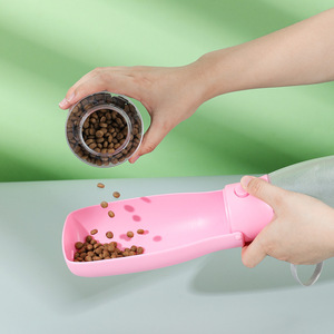 <b>Foldable</b> <b>Water</b> And Food Cup For Pets 350Ml <b>Water</b> 100G Grain Capacity Plastic <b>Bottle</b> Design - Product Image 3