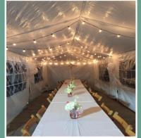Tente de réception de grande taille, résistante à l'eau, avec cadre en aluminium transparent, sur mesure, pour mariage en plein air, banquet, fête, événement