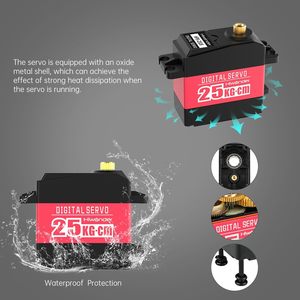Servomoteur numérique Hiwonder 25Kg Cm à couple élevé avec engrenages métalliques pour robots RC et projets DIY - Product Image 3