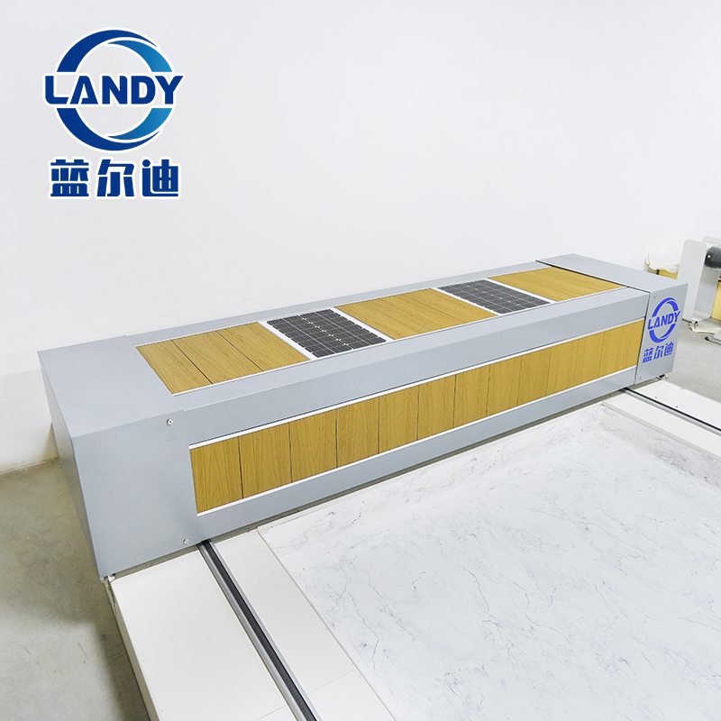 Gray  Sliding Rail Electric Pool Cover Roller