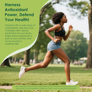 Gommes à base de chlorella à la spiruline biologique OEM Gommes super verts et chlorophylle + vitamine C et D3, mélange de zinc Gommes antioxydants puissants - Product Image 2