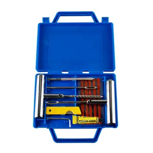 Portable emergency kit for car auto emergency tire repair kit plugs rubber nails rivet tool set for car motorcycle bike