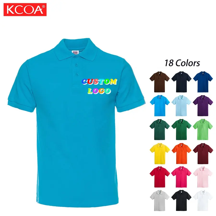 In Stock Summer Basic Quick Dry Cotton Polyester Polo Shirt Kaos Polos