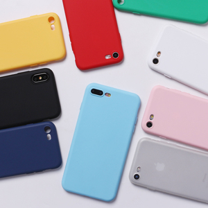 TPU Della Caramella Solido Opaco Semplice Molle Del Telefono Sottile Fundas Capa Coque Copertura Posteriore Per il <span class=keywords><strong>iPhone</strong></span> 11 7Plus 7 6S <span class=keywords><strong>5S</strong></span> 8 8 Più di X XS Caso di Max - Product Image 2