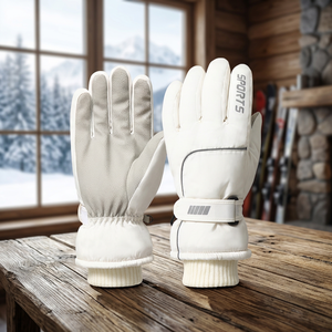 Gants de ski imperméables et coupe-vent, isolés en polyester, pour snowboard, sports d'hiver en plein air, compatibles avec les écrans tactiles - Product Image 3