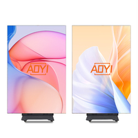 Écran d'affichage LED pliable 4 pans P1.53 P1.86 P2 pour publicité intérieure, signalisation numérique, mur vidéo LED portable W1280xH1920mm