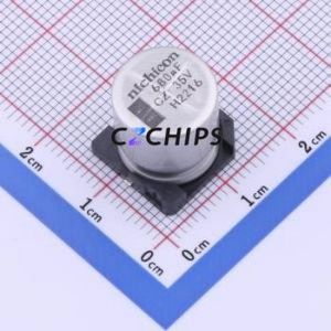 Condensateur électrolytique en aluminium SMD UCZ1V681MNQ1MS, SMD, D12.5xL13.5mm 680uF 20% 35V 1.7A-100kHz - Product Image 1