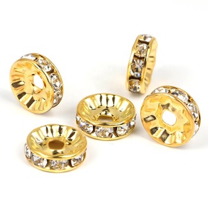 뜨거운 판매 1000 pcs/bag 4mm-<span class=keywords><strong>10mm</strong></span> 실버 골드 라인 석 Rondelle 스페이서 비즈 DIY 보석 만들기 - Product Image 4