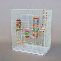 Grande cage à oiseaux en fil d'acier à faible teneur en carbone électroplaqué et épaissi pour perroquets de villa, tourtereaux et agapornis – Cage d'élevage et d'accouplement