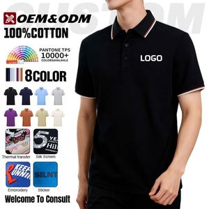 Polo en coton 100 % personnalisable pour hommes – T-shirt décontracté et professionnel, broderie sur mesure, idéal pour le golf - Product Image 2
