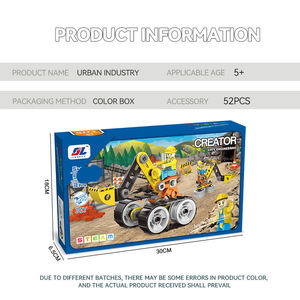 Jouets de construction 3-en-1 en plastique pour enfants : Modèle d'excavatrice à assembler avec vis et écrous, pour l'entraînement de la motricité fine et l'apprentissage de l'ingénierie - Product Image 6