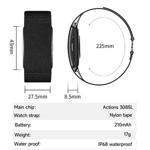 Bracelet intelligent de fitness personnalisé IP68, plus de 100 modes sportifs, bracelet intelligent, détection de la santé du sommeil, longue durée de vie de la batterie, montre intelligente sans écran - Product Image 3