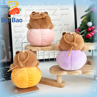 Mini peluche avec porte-clés, capybara moelleux, peluche, porte-clés, accessoire de voyage léger, lavable