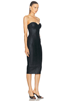 Robe d'été pour femmes Celebrity Sexy Strapless Backless Black Midi Bandage Bodycon Dress Elegant Evening Club Party Dress Manufacturer