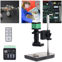Microscope vidéo 48MP, caméra industrielle USB, capteur CMOS, 1080P 60FPS pour objectif C-mount 100X, lumière LED, réparation, soudure, puce