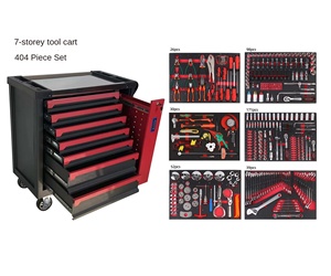 HY Heavy-Duty Auto Repair Rolling Box 7-<b>Drawer</b> Garage Workshop Storage Handheld <b>Tools</b> Steel Cabinet Adjustable 400kg Load Keyed - Product Image 3