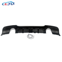 Diffuser bibir Bumper belakang mobil tampilan karbon ABS hitam mengkilap dengan lampu rem untuk BMW E90 E91 M Sport 320i 325i 330i 335i 2006-2011