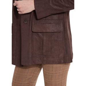 Manteau <span class=keywords><strong>femme</strong></span> automne et hiver nouveau cardigan à revers en daim veste à la mode <span class=keywords><strong>femme</strong></span> manteau à manches longues couleur unie veste OEM - Product Image 4