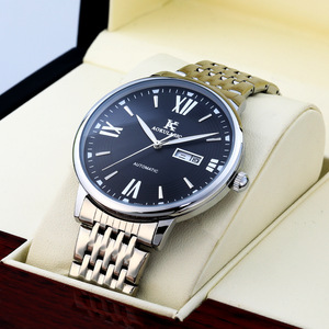 Nuevo Diseño de Reloj Mecánico de Lujo para Hombre, con Doble Calendario, Esfera Grande de 41 mm, Acero Inoxidable, Correa de Cuero Genuino, Resistente al Agua y Automático - Product Image 3