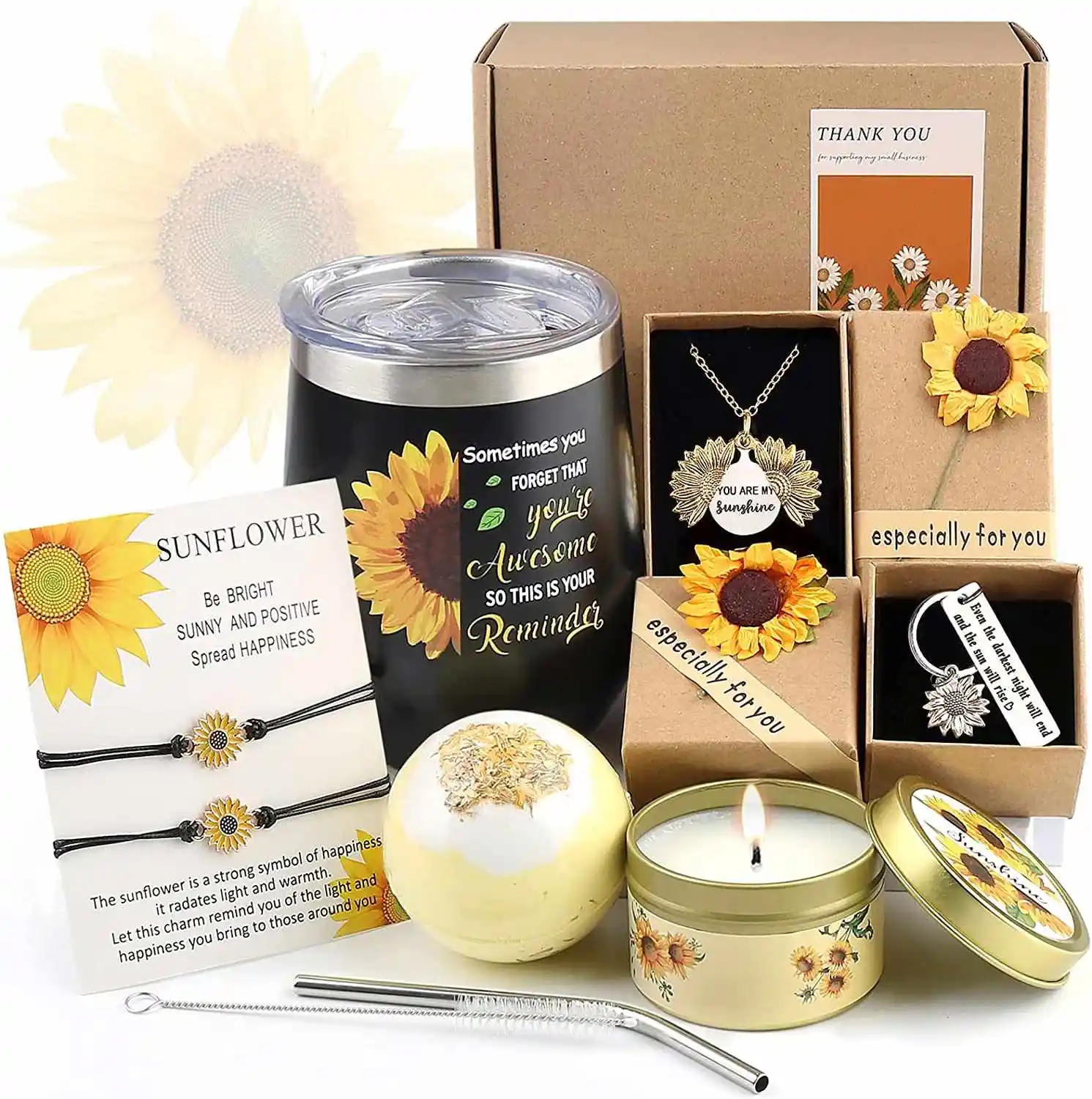 Zonnebloem Geschenken Voor Vrouwen Verjaardagsmand Vriendschap Inspirerende Geschenken Vriend Spa Bad Geschenkdoos