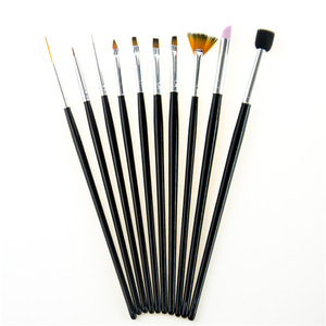Ensemble de pinceaux en nylon pour nail art, pinceaux plats pour gel, éponge pour dessin floral, stylos à estomper, à pointiller et à graver - Product Image 3