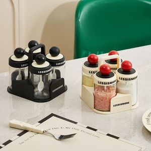 Bocaux à épices, pots à sel en verre, bocaux à assaisonnements de cuisine, bouteilles à assaisonnements domestiques, bouteilles d'huile, sel, assaisonnement MSG - Product Image 1
