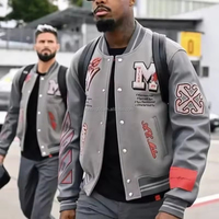 Fábrica Líder en la Venta al por Mayor de Chaquetas Varsity Personalizadas con Parches de Chenilla Bordados, Ropa Urbana Retro de Béisbol, OEM, Etiqueta Privada