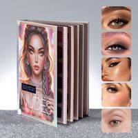 Kit Complet Gloss All-in-One 5-en-1 : Livre de Maquillage Magique avec Fards à Paupières Multi-Tons, Blush, Illuminateur, Contour et Gloss Lèvres Brillant