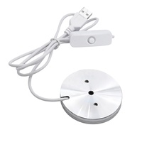 Lumière LED ronde RGB à lumière blanche chaude, alimentée par USB, pour le secteur des artisanats imprimés en 3D, l'impression artisanale, la modélisation et comme source de lumière ponctuelle