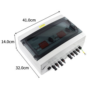 Kotak Combiner Solar fotovoltaik 2 Input 2 Out DC 1000V PV dengan Perlindungan Petir Fuse MCB SPD kotak tahan air IP65 18 cara - Product Image 6